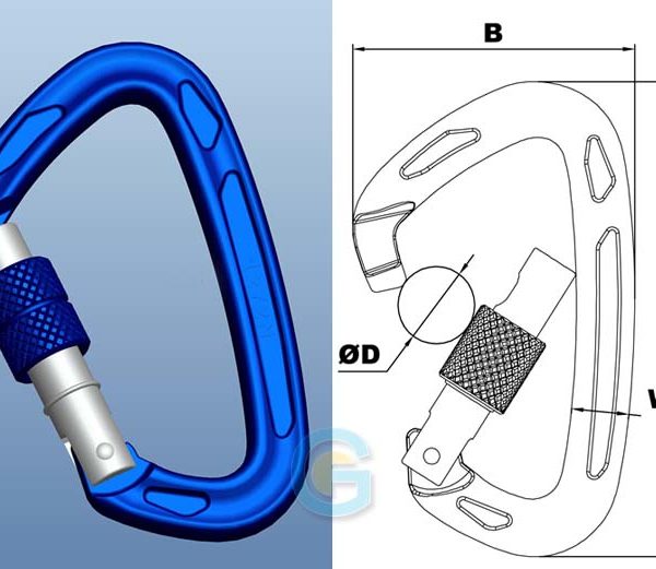 Outdoor Carabiner with Screw Lock