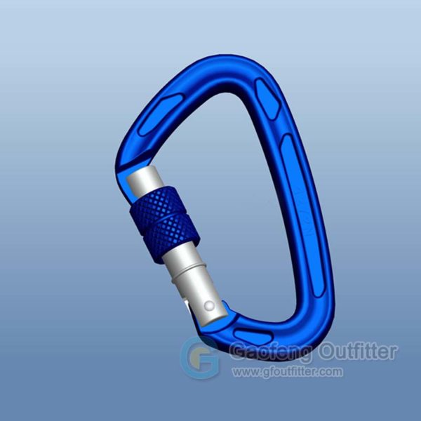 Outdoor Carabiner with Screw Lock Hook For Survival